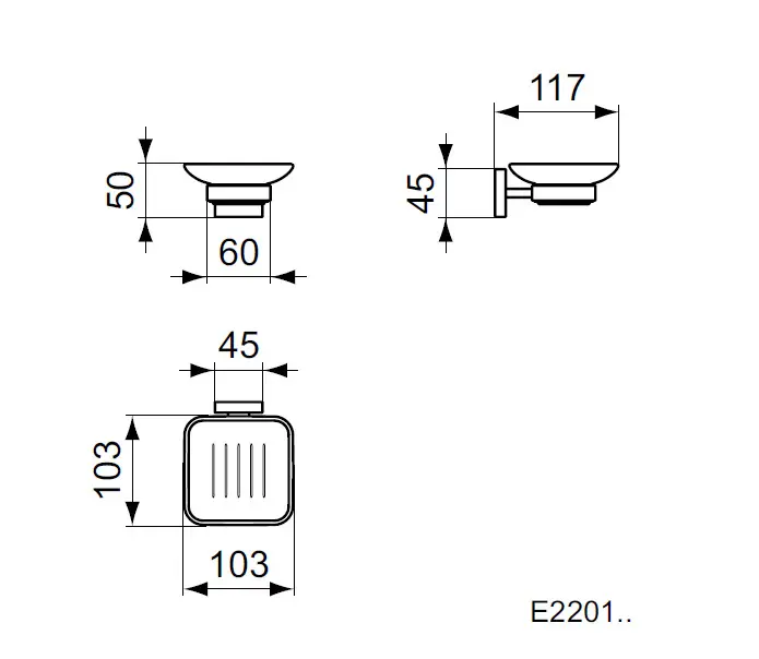 Ideal Standard - IOM Square - Szappantartó - E2201AA – 2. kép