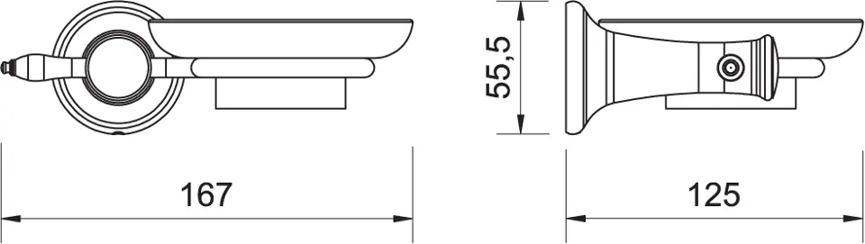 Novaservis - Ferro Antica - Szappantartó - AAI02BR – 2. kép