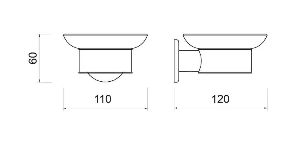 Novaservis - Ferro Smile - Szappantartó - ASM02BG – 2. kép
