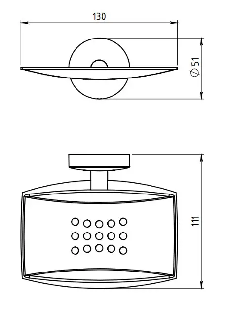 Novaservis - Metalia 11 - Szappantartó - 0102,0 – 2. kép