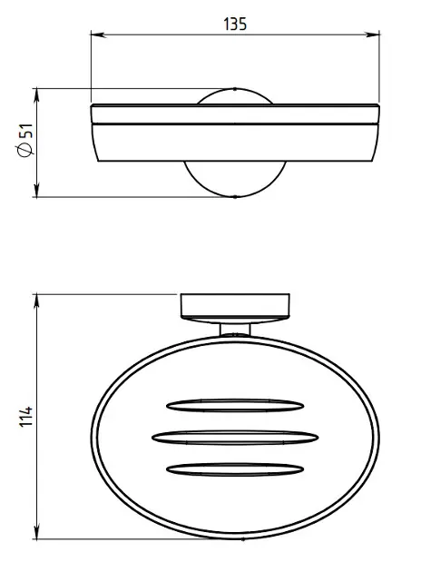 Novaservis - Metalia 11 - Szappantartó - 0136,0 – 2. kép