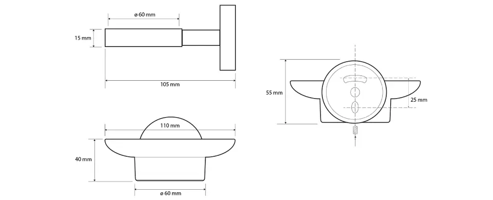 Sapho - X-Round - Szappantartó - XR803 – 2. kép