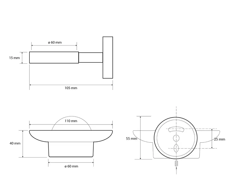 Sapho - X-Round - Szappantartó - XR803W – 2. kép
