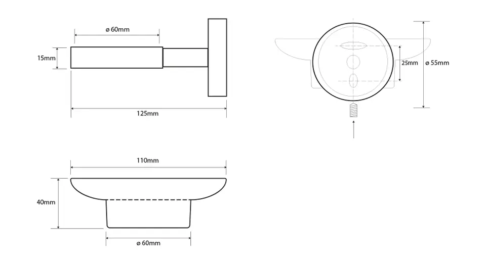 Sapho - X-STEEL - Szappantartó - XS802 – 2. kép