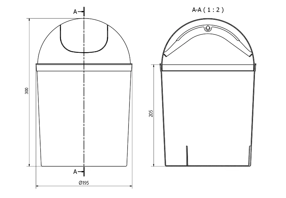 Aqualine - Accessories - Szemetes - 20309 – 2. kép