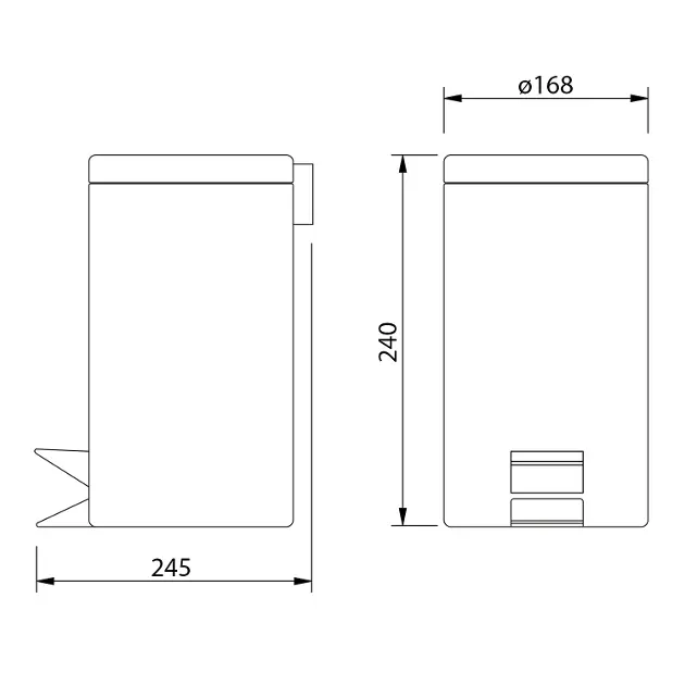 Aqualine - Simple Line - Szemetes - 27103 – 2. kép