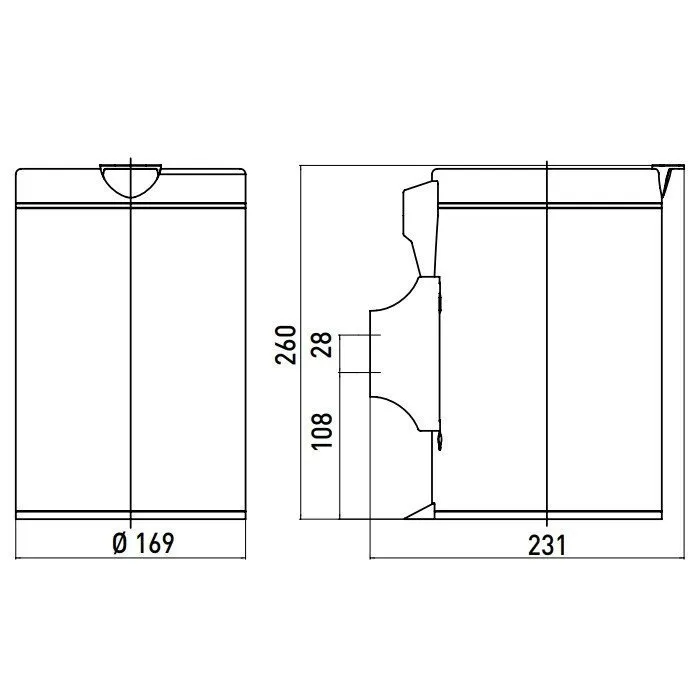 Emco - Fali szemetes, 16,9x26cm - 3553 001 00 – 2. kép