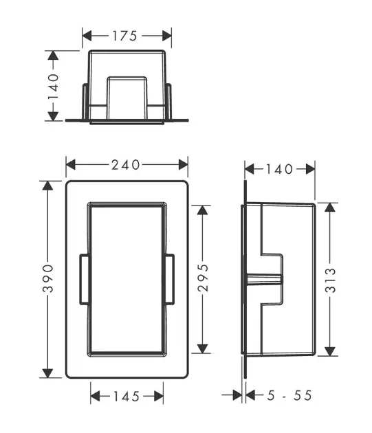 Hansgrohe - XtraStoris Rock - Szemetes - 56063670 – 2. kép