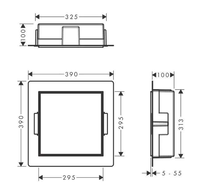 Hansgrohe - XtraStoris Rock - Szemetes - 56089800 – 2. kép