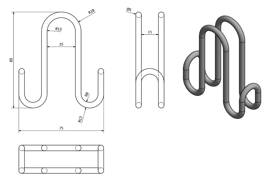 Aqualine - Chrom Line - Törölközőtartó - 37030 – 2. kép