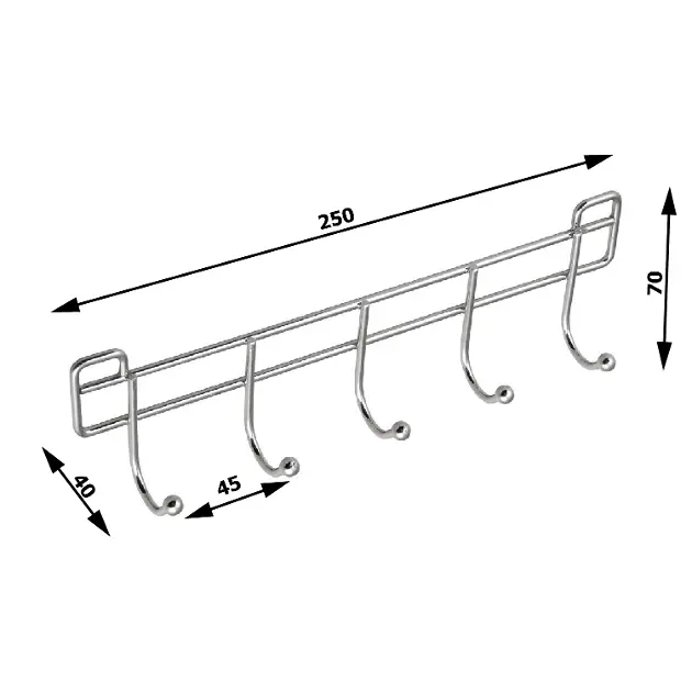 Aqualine - Chrom Line - Törölközőtartó - 37055 – 2. kép