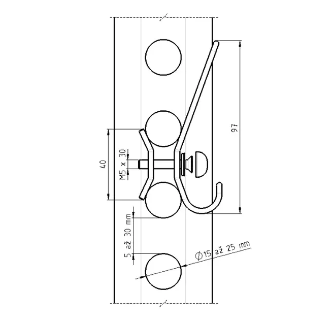 Aqualine - Equipment and accessories - Törölközőtartó - 2602S – 2. kép
