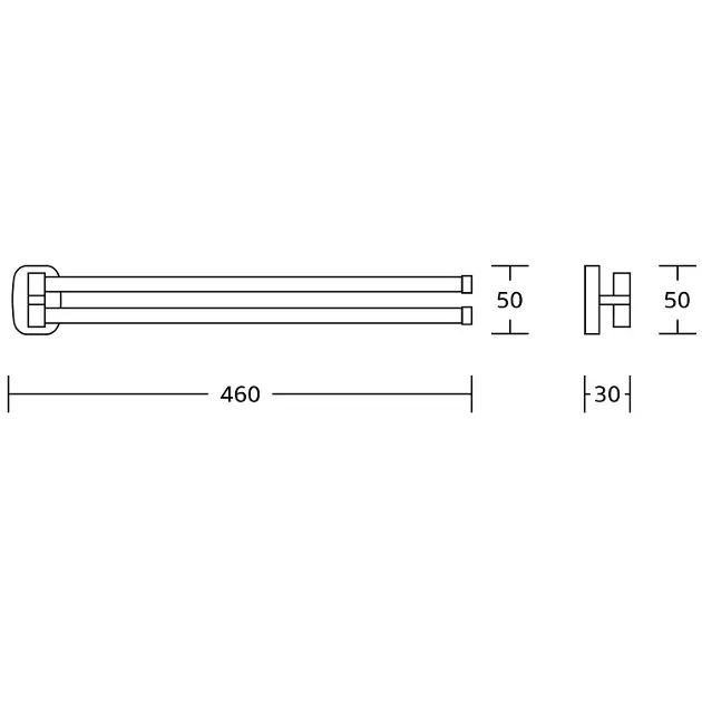 Aqualine - Rumba - Törölközőtartó - RB121 – 2. kép