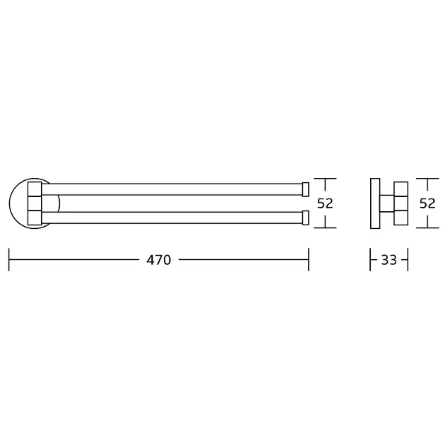 Aqualine - Samba - Törölközőtartó - SB121 – 2. kép