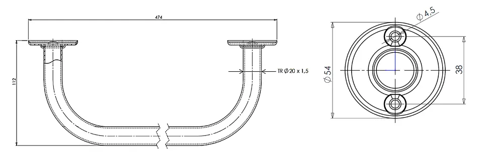 Aqualine - White Line - Törölközőtartó - 8004 – 2. kép