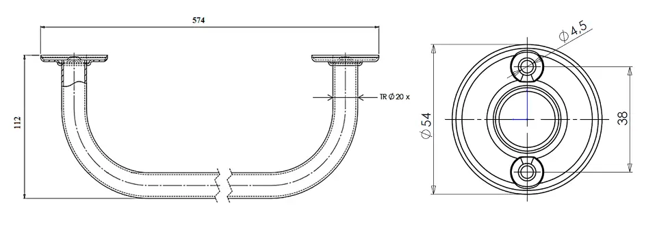 Aqualine - White Line - Törölközőtartó - 8010 – 2. kép