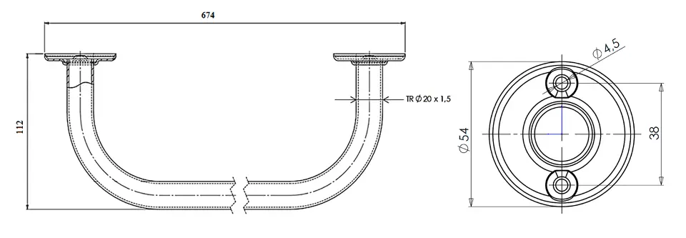 Aqualine - White Line - Törölközőtartó - 8011 – 2. kép