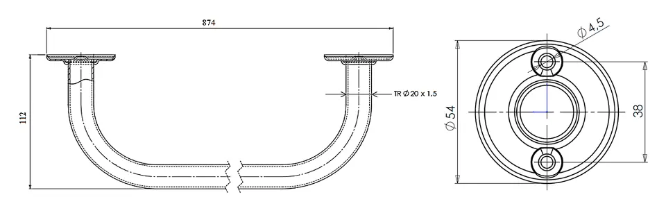 Aqualine - White Line - Törölközőtartó - 8013 – 2. kép