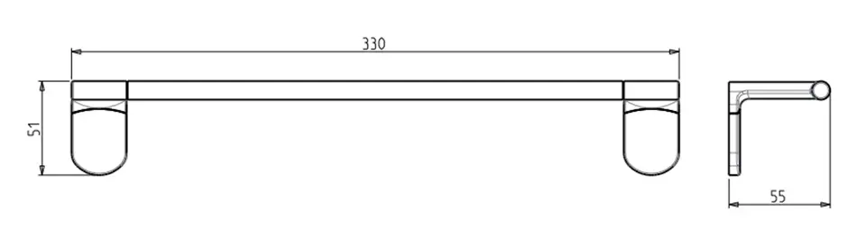 Aqualine - Zero - Törölközőtartó - ZE320 – 2. kép