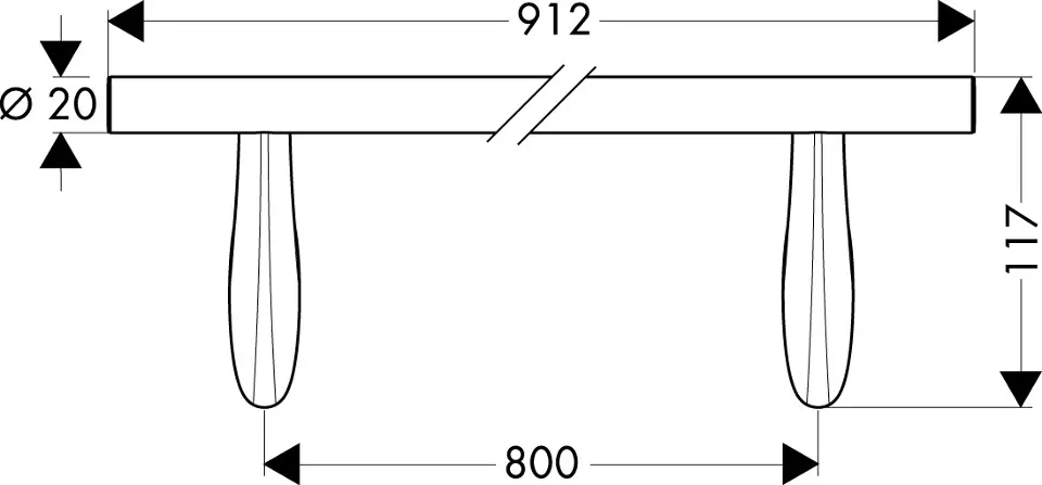 Axor - Massaud - Törölközőtartó - 42280000 – 2. kép