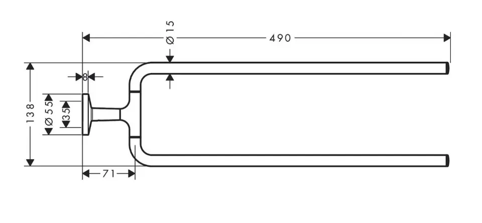 Axor - Universal Circular - Törölközőtartó - 42822000 – 2. kép