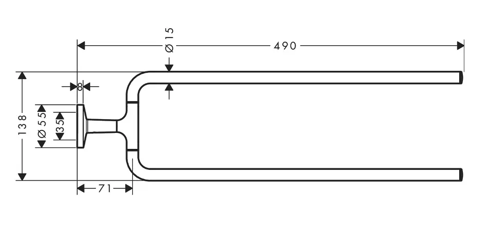 Axor - Universal Circular - Törölközőtartó - 42822340 – 2. kép