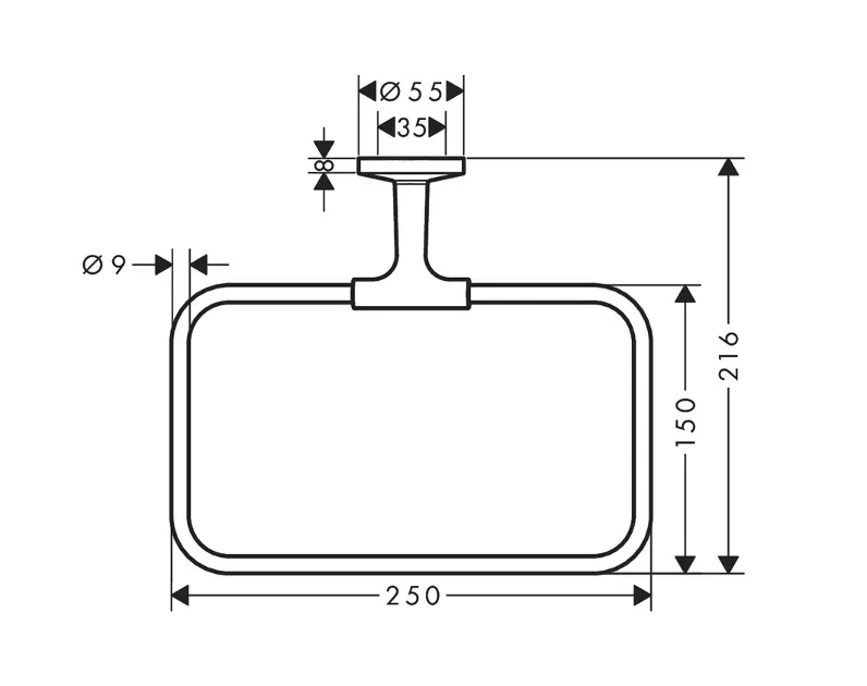 Axor - Universal Circular - Törölközőtartó - 42823340 – 2. kép