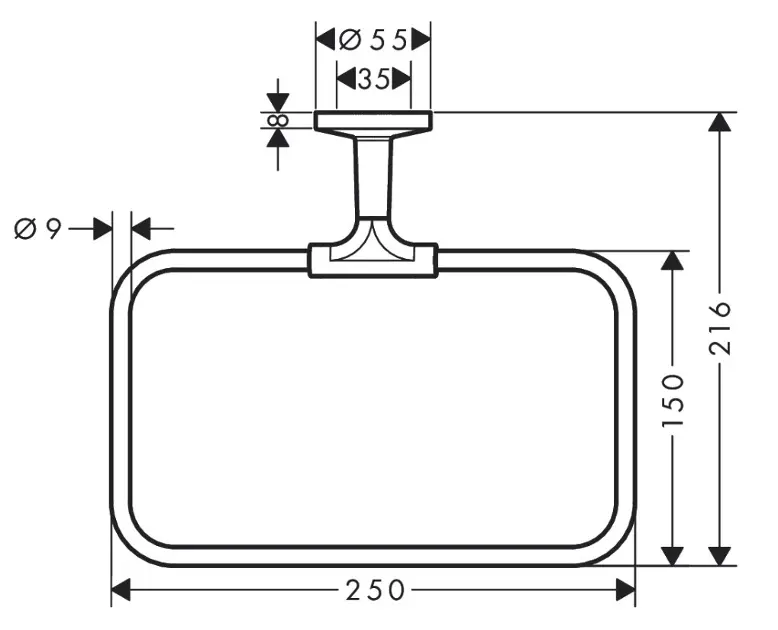 Axor - Universal Circular - Törölközőtartó - 42823670 – 2. kép