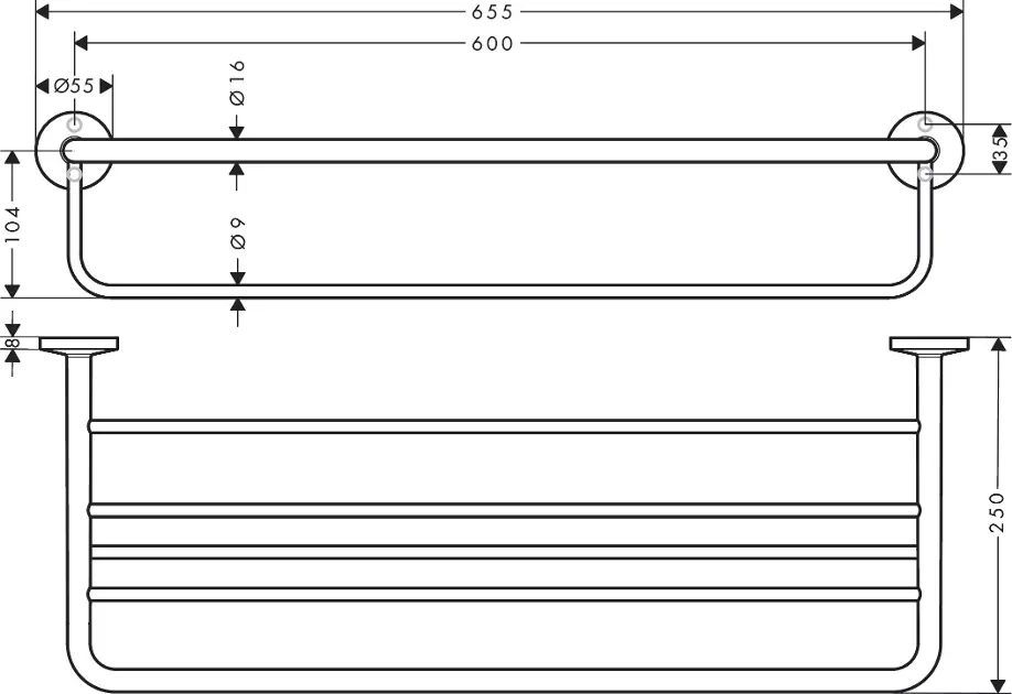 Axor - Universal Circular - Törölközőtartó - 42843000 – 2. kép