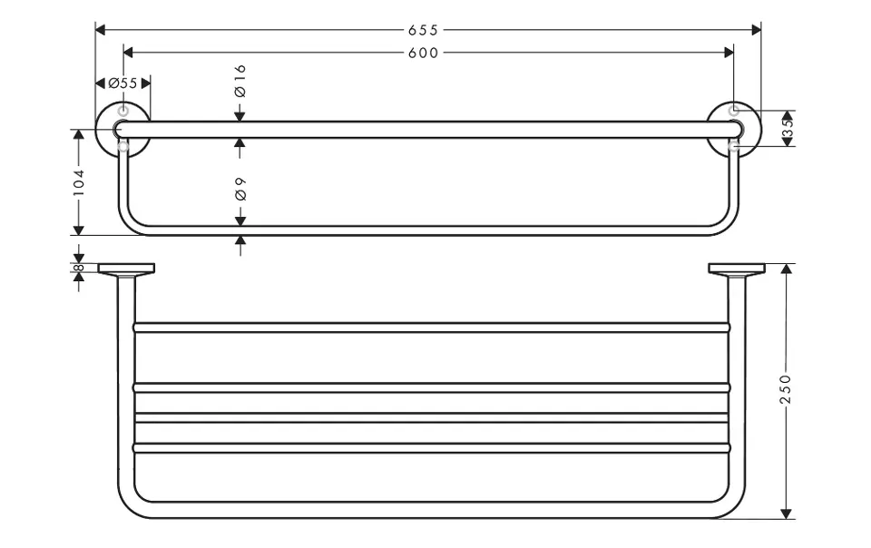 Axor - Universal Circular - Törölközőtartó - 42843140 – 2. kép