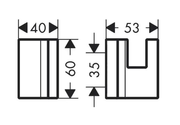 Axor - Universal Rectangular - Törölközőtartó - 42611000 – 2. kép