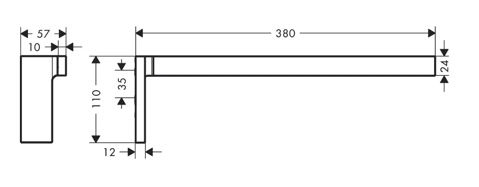Axor - Universal Rectangular - Törölközőtartó - 42626000 – 2. kép