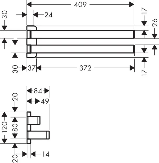 Axor - Universal - Törölközőtartó - 42821000 – 2. kép