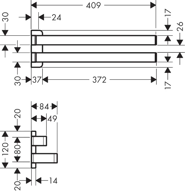 Axor - Universal - Törölközőtartó - 42821670 – 2. kép