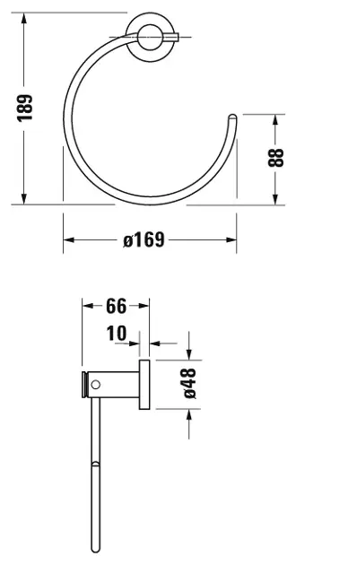 Duravit - D-Code - Törölközőtartó - 0099211000 – 2. kép