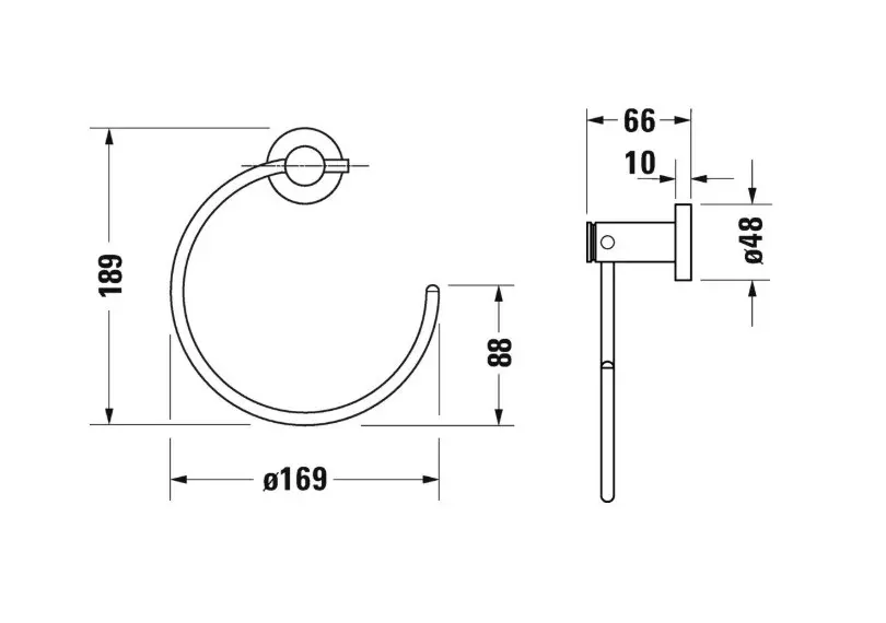 Duravit - D-Code - Törölközőtartó - 0099214600 – 2. kép