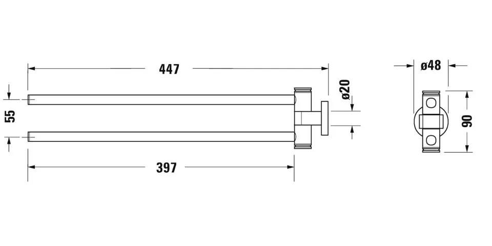Duravit - D-Code - Törölközőtartó - 0099221000 – 2. kép