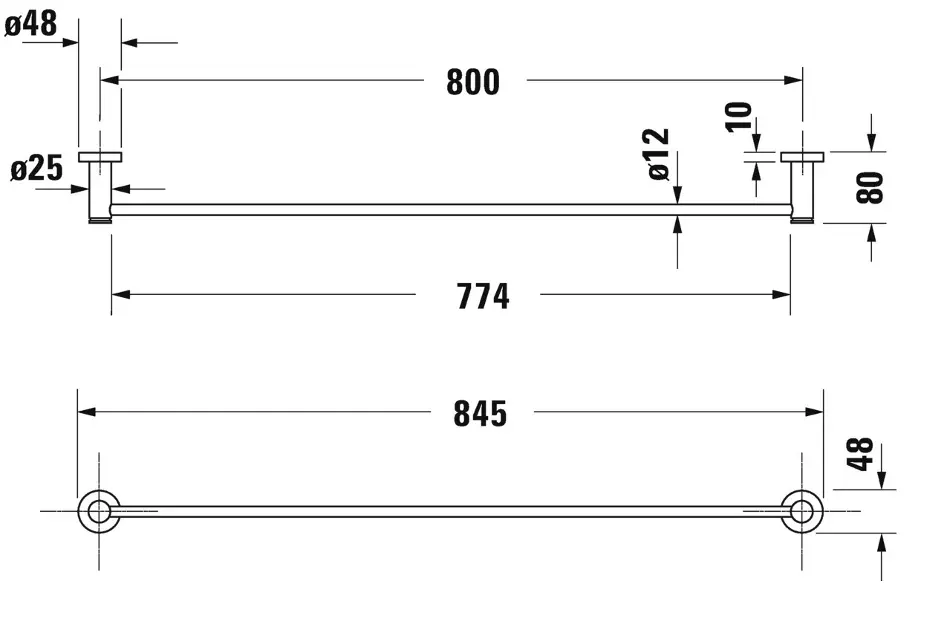 Duravit - D-Code - Törölközőtartó - 0099231000 – 2. kép
