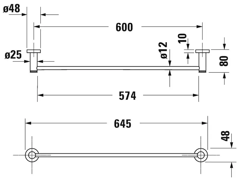Duravit - D-Code - Törölközőtartó - 0099241000 – 2. kép