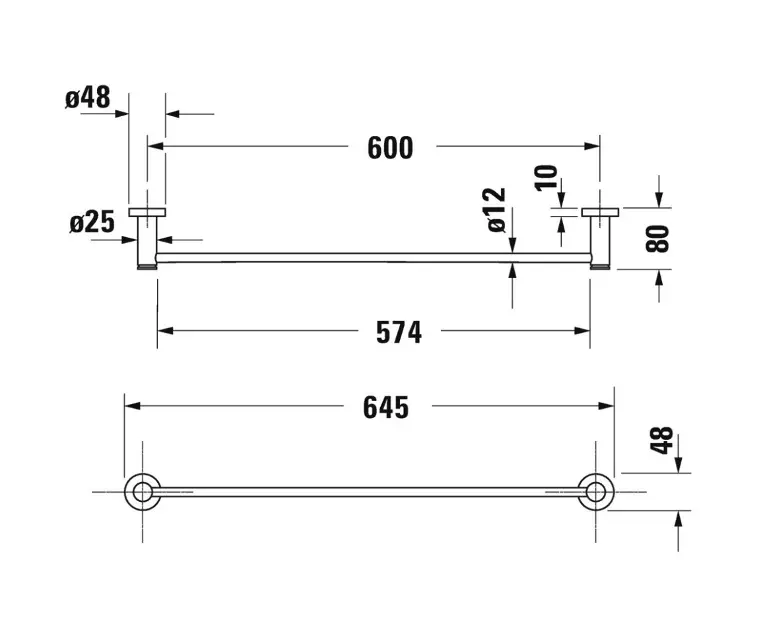 Duravit - D-Code - Törölközőtartó - 0099244600 – 2. kép