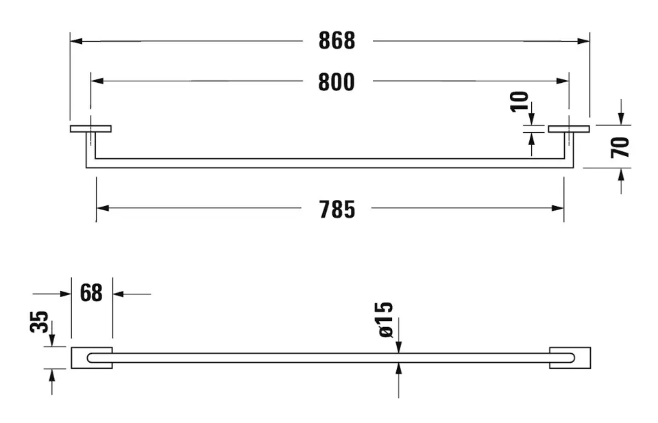 Duravit - Karree - Törölközőtartó - 0099601000 – 2. kép