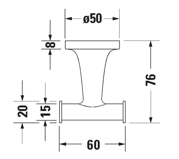 Duravit - Starck T - Törölközőtartó - 0099303400 – 2. kép