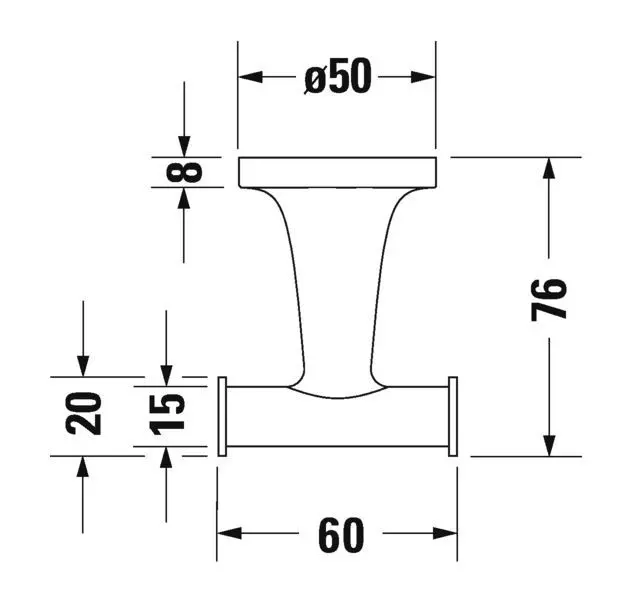 Duravit - Starck T - Törölközőtartó - 0099304600 – 2. kép