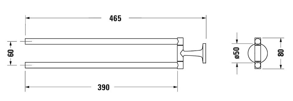 Duravit - Starck T - Törölközőtartó - 0099413400 – 2. kép