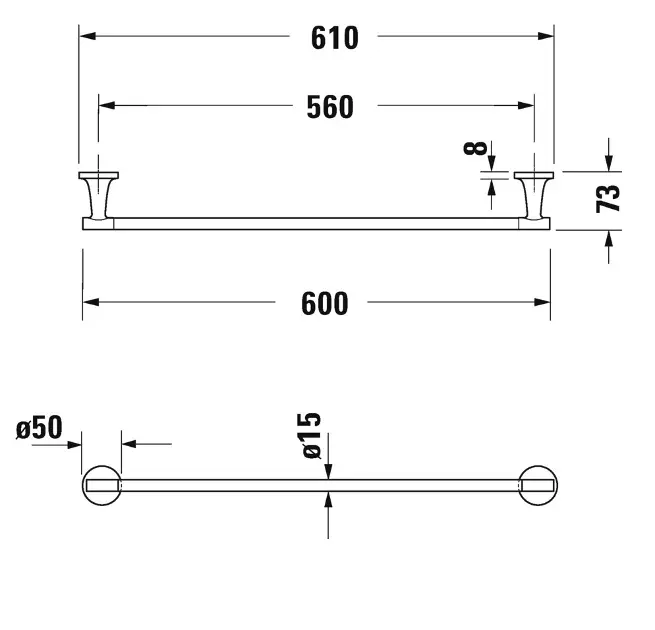 Duravit - Starck T - Törölközőtartó - 0099421000 – 2. kép