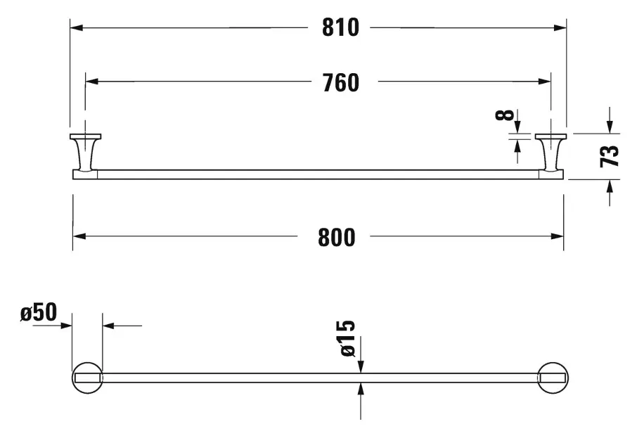 Duravit - Starck T - Törölközőtartó - 0099434600 – 2. kép