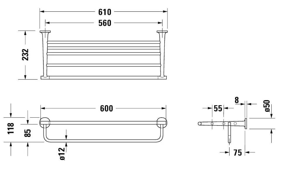 Duravit - Starck T - Törölközőtartó - 0099441000 – 2. kép