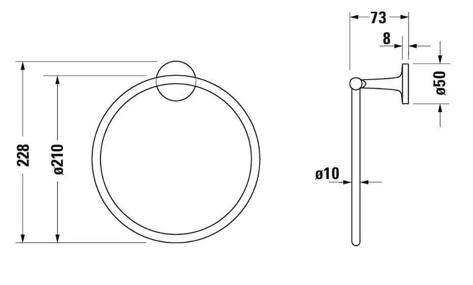 Duravit - Starck T - Törölközőtartó - 0099473400 – 2. kép