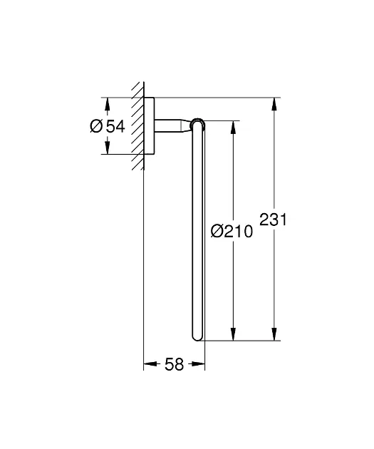 Grohe - BauCosmopolitan - Törölközőtartó - 40460001 – 2. kép