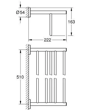 Grohe - BauCosmopolitan - Törölközőtartó - 40462001 – 2. kép